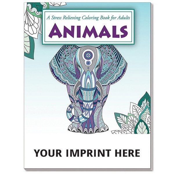 SCS2115 Animals Adult Coloring Book With Custom...